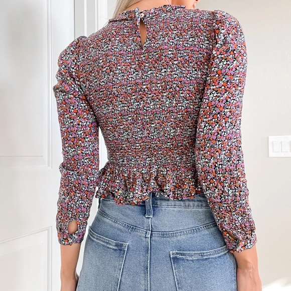 Patrons of Peace Floral Smocked Longsleeve Top - Picture 3 of 9